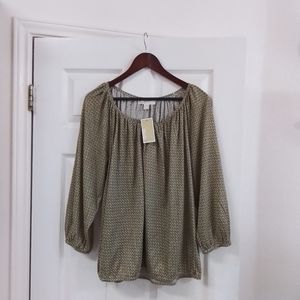 New Michael Kors Women's Boho Long Sleeve Top XL